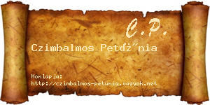 Czimbalmos Petúnia névjegykártya